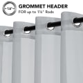 Miniatyrbilde 5 av 5: Set med 2 gardiner, transparente gardiner, ringgardiner, 260 x 140 cm