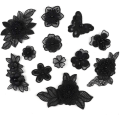 Miniatyrbilde 1 av 4: 3D Blomsterbroderi Applikasjonsdekorasjon Patch 2Set/24Pieces