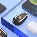 Miniatyrbillede 2 af 6: Nøglering Powerbank, 1500mah Mini Powerbank Oplader med Type-C, Holdbar Nøglering Telefonoplader Mini Power Nødoplader Sikker Lille Power