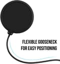 Miniatyrbillede 3 af 5: Mikrofon Pop Filter, Dobbelt Lags Lydskærm, til Blå Yeti
