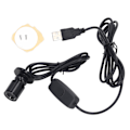 Pikkukuva 1 / 5: 5V Mini-spotit valoisat USB-himmennettävät LED-spotit 2 metrin kaapelilla näyteikkunaan, korukaappiin, verannalle, luonnonvalolla 4000K