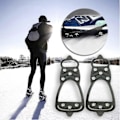 Miniatyrbillede 2 af 3: 8 Spidser Anti-Skrid Sikkerhedssko Spikes Crampon Anti-Is På Sko Slip (2 Par, Sort)