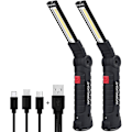 Miniatyrbilde 1 av 5: Oppladbar LED-arbeidslampe, bærbar kraftig oppladbar LED-arbeidslampe 5 moduser Cob Magnet-lampe