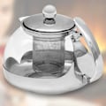 Miniatyrbillede 4 af 5: Tekande glas med si indsats aftagelig rustfrit stål 1200ml