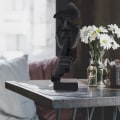 Miniatyrbillede 3 af 5: Stilhed er guld tænker statue abstrakt kunst harpiks figur sort