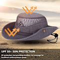 Miniatyrbild 4 av 5: Solhatt UV-skydd Bucket Hat Sommarhattar (Grå)