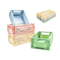 Miniatyrbillede 1 af 5: 4 stk. Mini sammenklappelige skrivebordsbakker opbevaringsboks (5,9 x 3,8 x 2,2 tommer)