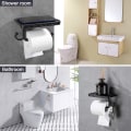Pikkukuva 2 / 5: WC-paperiteline seinälle asennettava WC-paperiteline（Musta）