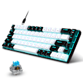 Pikkukuva 1 / 7: Langallinen mekaaninen pelihiiri, jäänsininen LED-taustavalaistu 68 näppäimen mini langallinen toimistohiiri Windows-kannettavalle tietokoneelle Mac black/white