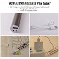Miniatyrbillede 5 af 5: 3 stk. USB Pen Light LED Lommelygte til Sygeplejersker, Rustfrit Stål Medicinsk Lommelygte Genopladelig Mini Lommelygte Håndholdt Penlight med Klip