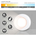 Miniatyrbild 4 av 5: 6 st Trycklampa Trycklampor Mini Touch Press Spot Lights Bärbara LED-lampor för inomhusbruk Batteridrivna Pucklampor för underskåp Warm White
