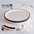 Miniatyrbilde 3 av 5: LED-taklampe dimbar med fjernkontroll, 30W 30cm rund svart hul design “fuglerede” taklampe soverom