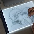 Miniatyrbilde 5 av 5: A4 LED-tegnebrett - Lysbord / Lysplate - Bærbar hvit