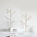Miniatyrbillede 4 af 5: Tårn Metal Smykke Display Stativ Træformet Smykke Display Stativ Halskæde Øreringe Armbånd Holder med Firkantet Bund Smykke Display Stativ