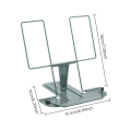 Miniatyrbillede 4 af 5: Bogstativ til læsning, bogstativ til køkken, justerbar metalholder til skrivebord, lærebog, materiale, tablet, bogstativer til visning (Morandi Green)