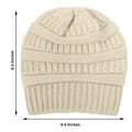 Miniatyrbild 2 av 5: Stickad mössa för kvinnor, foder i satin, skidmössa för kvinnor, slouchy vintermössa för flickor beige