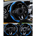 Miniatyrbild 2 av 5: Microfiber läder rattöverdrag halkfri universell bil rattöverdrag konstläder för biltillbehör auto bil utan inre ring