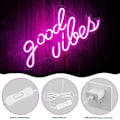 Miniatyrbillede 2 af 5: Pink Good Vibes Neon Skilt Neonlys til Soveværelse pink