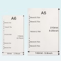 Miniatyrbild 5 av 5: A6-påfyllningspapper, 3-pack 100GSM tjockt påfyllningsbart papper 6, 135 ark (270 sidor) för 6-rings pärm Journal Notebook-Blankt papper