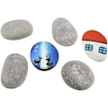 Miniatyrbillede 1 af 5: Strandsten til maling 10 stk. Glatte store sten (50-80 mm)
