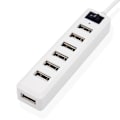 Miniatyrbild 2 av 2: 7-portars USB-hubb, höghastighets USB 2.0, multi USB-hubb, splitter, switch, adapterkabel för bärbar dator, Mac Book, surfplatta, stöder Windows Vista/7/Mac
