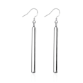 Miniatyrbillede 1 af 5: Sølvbelagte lange bar dangle drop øreringe til kvinder elegante krog dinglende allergivenlige mode enkle geometriske smykker til fødselsdag Bff mor