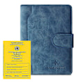 Miniatyrbild 1 av 5: Passfodral, Vaccinationsintyg Fodral Läder, Konstläder Passfodral med RFID-blockerare, Skyddande Fodral Vaccinationskort(Blå) blue
