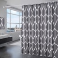 Miniatyrbillede 1 af 5: Bruseforhæng Vandtæt 180 x 200 cm Polyester, Sort