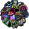 Pikkukuva 4 / 5: Tarrapakkaus - Neon 3 Monivärinen