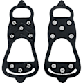 Miniatyrbillede 1 af 3: 8 Spidser Anti-Skrid Sikkerhedssko Spikes Crampon Anti-Is På Sko Slip (2 Par, Sort)