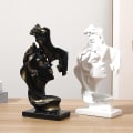 Miniatyrbillede 2 af 3: Par ornamenter gaver statue, hvid harpiks håndværk Valentinsdag