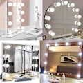 Miniatyrbild 3 av 5: LED-lampor för sminkbord - Fäst runt spegeln - Makeup Vit