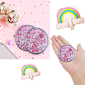 Miniatyrbillede 4 af 4: Makeup Compact Mirror, Bærbar Foldbar Makeup Lommespejl til Mænd Kvinder Piger Lommepung, Håndholdt 2-Sided Spejl, Rund
