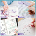 Miniatyrbillede 5 af 5: 12 farver highlighter pastel highlighter pen dobbelt hoved, farverige highlighter penne æstetiske, tekstmarkører skoleartikler markør pastel