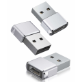 Miniatyrbilde 1 av 5: USB til USB C-adapter 3-pakning, Type C hunn til USB A hann-konverter
