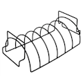 Miniatyrbilde 3 av 5: Ribbeholder, Non-Stick Grill Rib Stativ, for Utendørs Grillverktøy