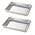 Miniatyrbilde 1 av 5: Bakeplate Kakeplate Sett med 2, Rustfritt Stål for Stekeovn Non Stick, Speil Finish Ikke Giftig & Sunt Stekeplate, Enkel Rengjøring & Oppvaskmaskin Safe
