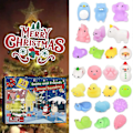 Miniatyrbillede 4 af 4: Julekalender med 24 Dages Nedtælling med 24 Gummiande, Mochi Julekalender Jul 2022 Squishy