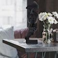 Miniatyrbilde 3 av 5: Stillhet er gull Tenker Statue Abstrakt Kunst Resin Figur Svart