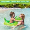 Miniatyrbild 5 av 5: Pool Inflatables för barn, dinosaurie gummiring pool flyter simbassäng leksaker för barn, dinosaurie simring med ljud svansar för pojkar flickor