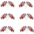 Pikkukuva 5 / 5: 25 kappaleen pakkaus Pyhän Yrjön lippua Englannista käsin heiluttavaa kangasta England
