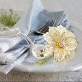 Miniatyrbillede 5 af 5: 12 stk. Guld Servietringe Hule Ud Blomster Legering Servietringe Holdere til Julemiddag Bryllup Fødselsdagsfest Ferie Banket Dekor Gunst gold