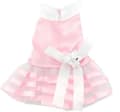 Satin Blommig Husdjur Liten Hund Katt Prinsessklänning Randig,XL,Rosa