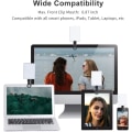 Miniatyrbillede 4 af 5: USB LED-videolys, 3200-5600K 3 lystilstande og lysstyrke 10-trins dæmpbar CRI95+ Selfie-lys med telefonklip, indbyggede genopladelige batterier