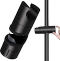 Sort Brusehoved til Brusearmatur 18-25mm Solid ABS Fortykket og Opgraderet Version Brusehovedholder