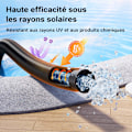 Miniatyrbillede 3 af 5: Sort poolslange – 6 m lang, Ø 32 mm – Flydende solslange med præformede sektioner – 165 g/m – Sol sugeslange