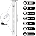 Miniatyrbillede 4 af 5: 100W 118mm R7s Justerbar Halogenpære Varm Hvid 2800K (5stk)