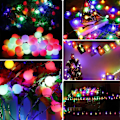Miniatyrbild 3 av 3: LED Frosted Runda Boll Slinga Ljus 2m Färgrik