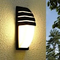 Miniatyrbillede 1 af 5: Indendørs/Udendørs væglampe, 9W Sort Varm Hvid LED Væglampe 3000K, LED Væglampe til Garage Patio Have, IP65 Vandtæt