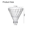 Miniatyrbillede 2 af 5: Transparent Glas Kaffe Dryp Kaffefilterholder Kaffe Filter Kegle med Træpude Kaffe Tragt til Kaffemaskine